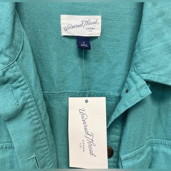 Universal Thread Women's Short Sleeve Linen jumpsuit, romper Green women’s Size - Picture 5 of 12